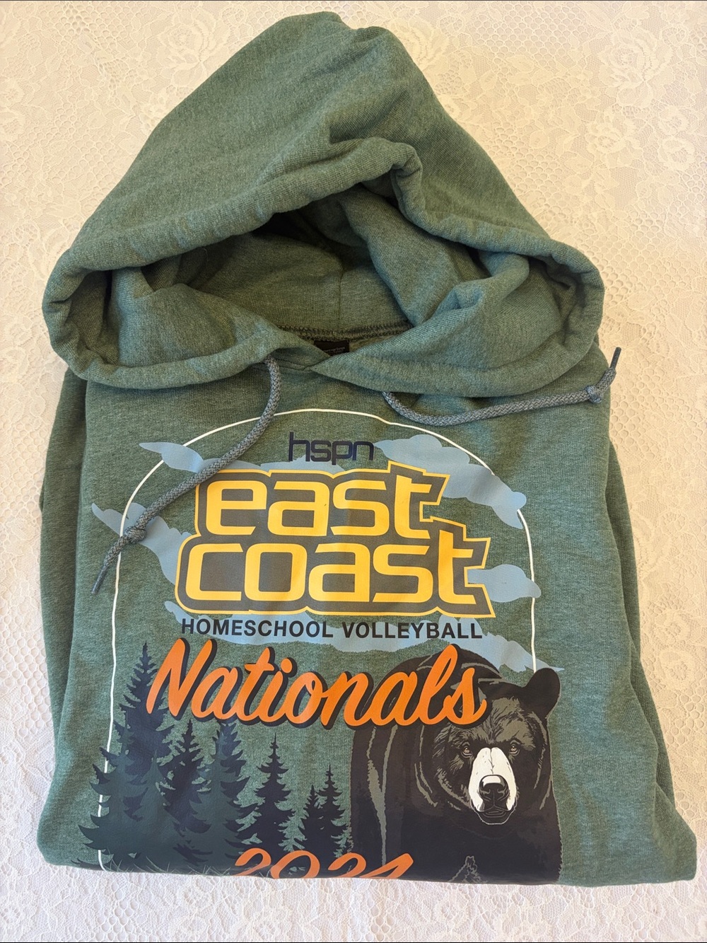 East Coast Nationals Hoodie 2024- Green Homeschool Volleyball Merch